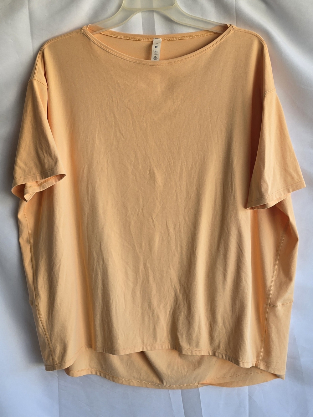 Lululemon Back in Action Short-Sleeve Shirt *Nulu Peachy-Pink, Women's 12